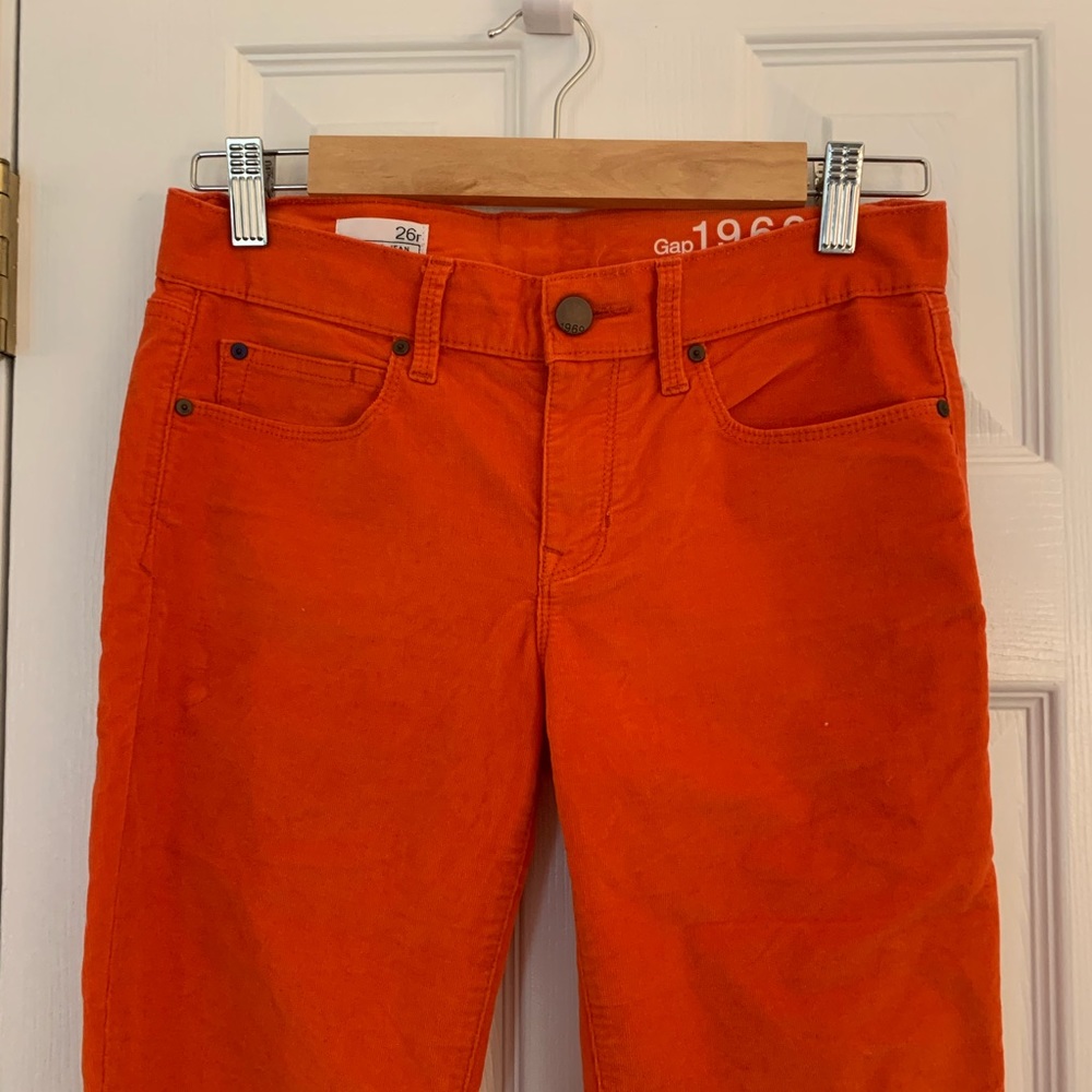 Gap orange velveteen pants